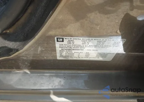 2014 GMC Sierra 1500 Slt из США, поврежденный, VIN 3GTU2VEC3EG556754